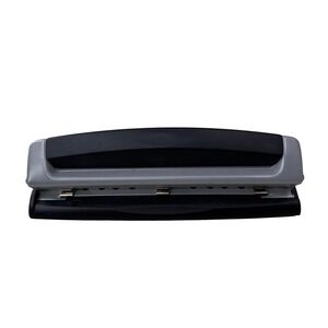 Swingline 3 Hole Punch Desktop Paper Puncher Black Silver Office School Supplies